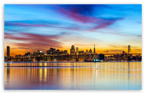 Download City Sunset UltraHD Wallpaper