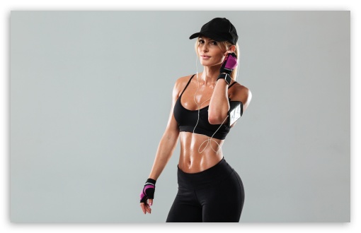 Download Girl, Fitness Sweat UltraHD Wallpaper