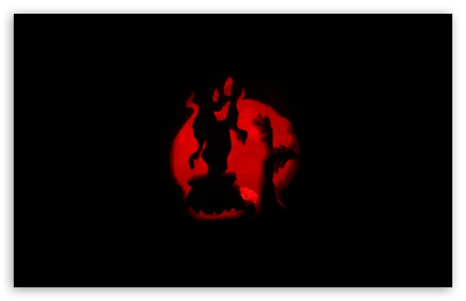Download Ghost Pumpkin Carving UltraHD Wallpaper