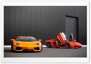 Red and Orange Lamborghini...
