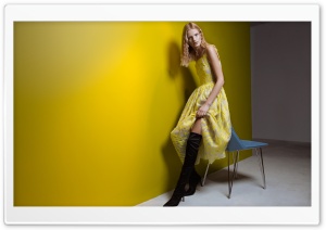 Blonde Girl in Yellow Dress,...
