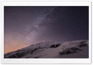 Apple iOS Mountains and Galaxy