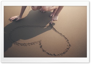 Heart Sand Beach Summer Love