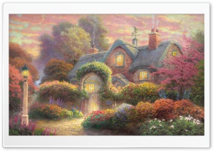 Fairytale Cottage Painting