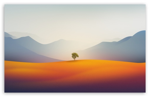 Download Green Tree Desert UltraHD Wallpaper
