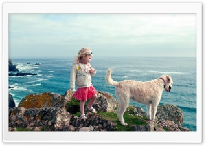 Little Girl And Her Dog