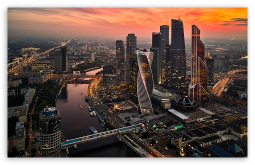 Download Moscow International Business Center, Russia UltraHD Wallpaper