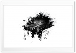 BMW E9 COUPE Ink-Splatter