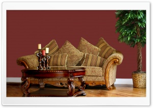 Classic Sofa With Pillows