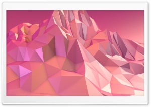Low Poly Pink Mountain