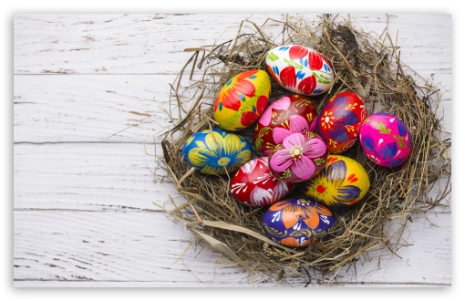 Download Decorated Easter Eggs 2022 UltraHD Wallpaper
