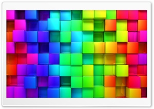 Rainbow Vivid Colors Cubes