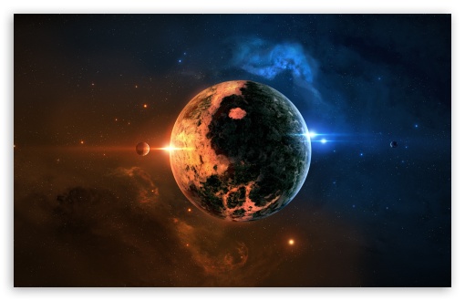Download Yin Yang Planet UltraHD Wallpaper