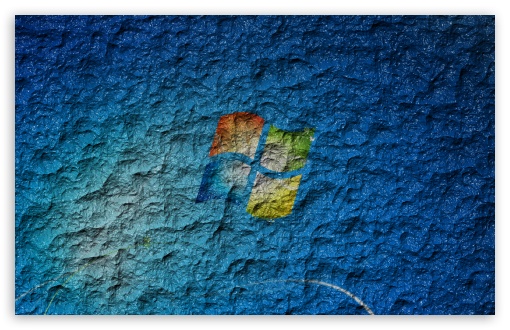 Download Windows Logo on Wall UltraHD Wallpaper