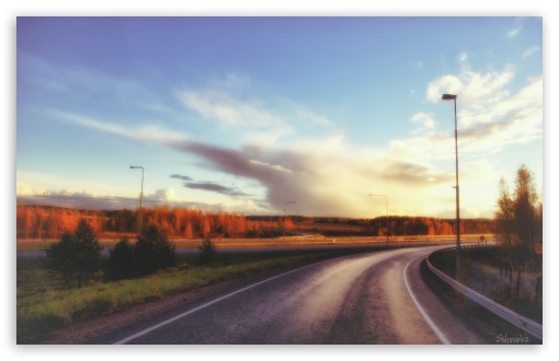 Download Road View UltraHD Wallpaper