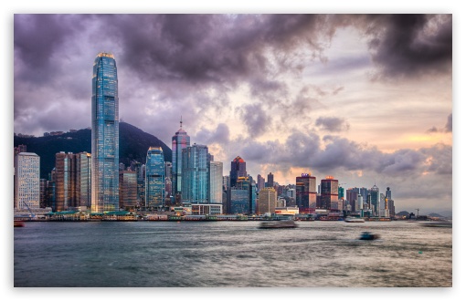 Download Victoria Harbour, Hong Kong HDR UltraHD Wallpaper