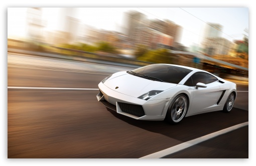 Download Lamborghini Gallardo LP560 White UltraHD Wallpaper