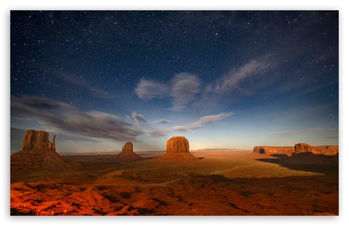 Download Starry Sky, Monument Valley, Arizona UltraHD Wallpaper