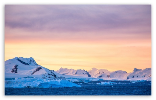 Download Antarctica Sunset UltraHD Wallpaper