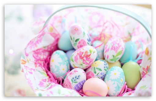 Download Easter Eggs Basket 2020 UltraHD Wallpaper