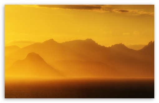 Download Golden Sunset, Isle of Arran, Scotland UltraHD Wallpaper