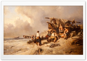 Fisherwomen On The Shore