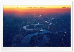 Winding River Sunset City...