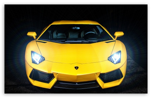 Download Lamborghini Aventador Headlights On UltraHD Wallpaper