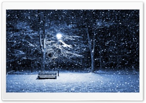 Snow Bench Lamppost