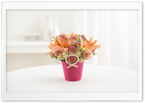 Asiatic Lilies Bouquet in a Vase