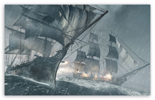 Download Assassins Creed IV Black Flag Ships UltraHD Wallpaper