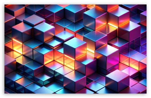 Download Cubes Colorful UltraHD Wallpaper
