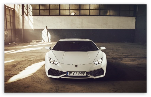 Download Lamborghini Huracan LP610-4 White Color UltraHD Wallpaper