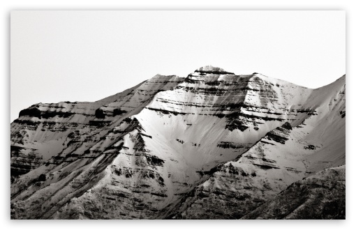 Download Mount Timpanogos (BW) UltraHD Wallpaper