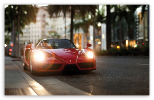Download Red Ferrari Enzo Sports Car UltraHD Wallpaper