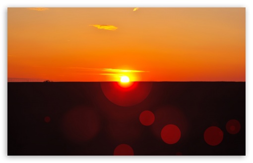 Download Sunset Bokeh UltraHD Wallpaper