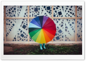 Colourful Rainbow Umbrella,...