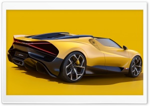 Yellow Bugatti W16 Mistral...