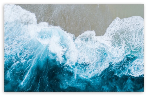Download Beautiful Beach Waves UltraHD Wallpaper