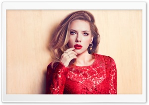 Scarlett Johansson In Red Dress