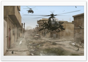 Military Helicopter Artwork