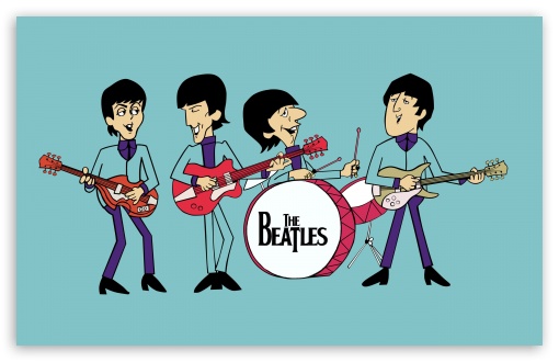 Download The Beatles Cartoon UltraHD Wallpaper