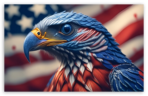 Download Stars and Stripes Bald Eagle 4th of July USA UltraHD Wallpaper