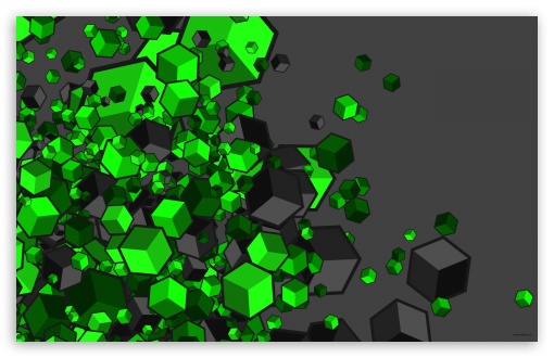 Download Green Cubes UltraHD Wallpaper