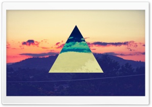 Sunset Inverted Colour Triangle