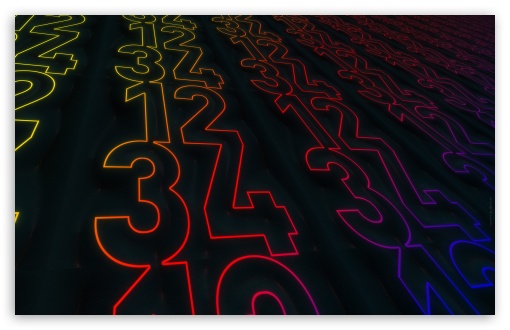 Download Light Numbers UltraHD Wallpaper