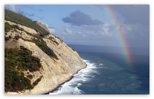 Download Rainbow Over The Sea UltraHD Wallpaper