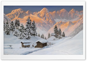 Mountain Winter Painting