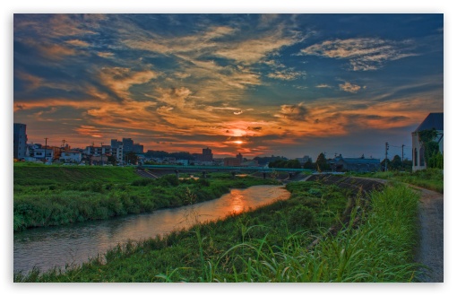 Download Oto River at Sunset UltraHD Wallpaper