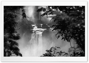 Iguazu Falls Black And White